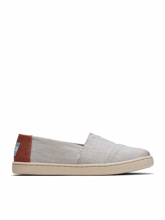 Kids Espradrilles Slip-On Gray Crosshatch Youth