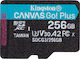 Kingston Canvas Go! Plus microSDXC 256GB Class 10 U3 V30 A2 UHS-I