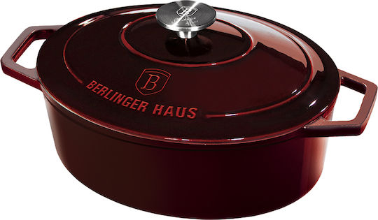 Berlinger Haus Metallic Line Γάστρα Οβάλ Μαντεμένια Burgundy Collection 30x22cm 4.65lt