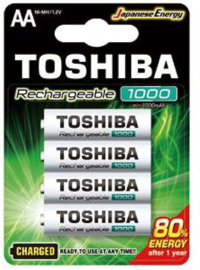 Toshiba Επαναφορτιζόμενες Μπαταρίες AA Ni-MH 1000mAh 1.2V 4τμχ