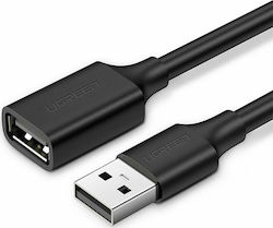 Ugreen USB 2.0 Cablu USB-A de sex masculin - USB-A femelă Negru 1m 10314