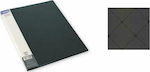 Folder Souple Embossed A4 30F PP Square Black / SP-75030 (Spree)