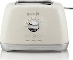 Gorenje T900RL Toaster 2 Slots 1000W Beige