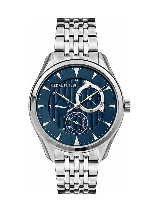 Cerruti Canazei Watch Chronograph Battery with Silver Metal Bracelet