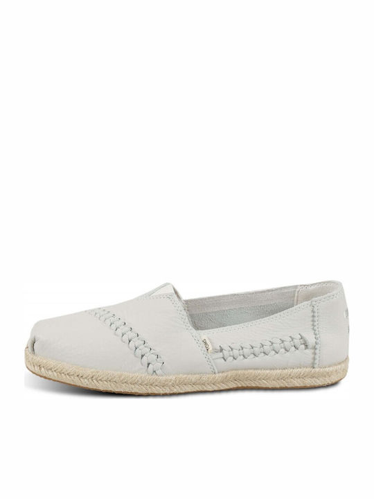 Classic Alpargatas Women's Leather Espadrilles White