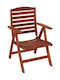 Outdoor Chair Wooden Red 64x65x93cm