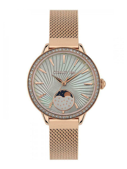 Cerruti Rosara Crystals Γυναικείο Ρολόι 34mm Μπ...
