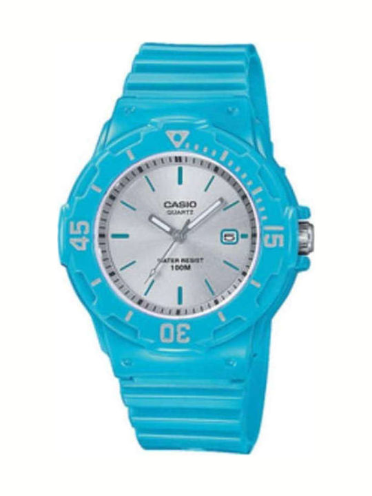 Casio Damen Uhr mit Türkis Kautschukarmband