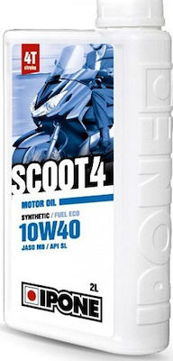 Ipone Scoot 4 Synthetic Motorcycle Oil for Four-Stroke Engines 10W-30 2lt