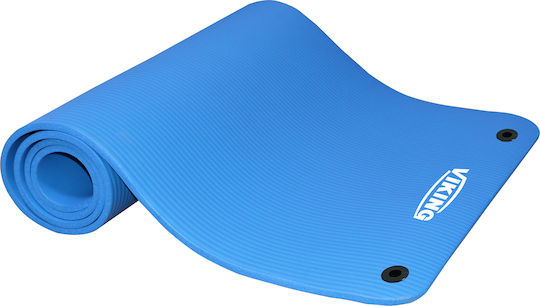 Viking C-3016 Στρώμα Γυμναστικής Yoga/Pilates Μπλε με Κρίκους (180x60x1cm)