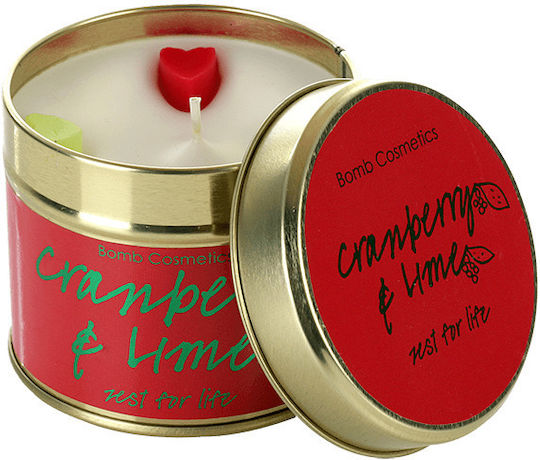 Bomb Cosmetics Αρωματικό Κερί σε Μεταλλικό Κουτί με Άρωμα Cranberry & Lime 243gr