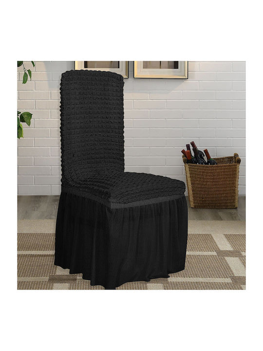 Lino Home Ελαστικό Κάλυμμα Καρέκλας Lycra Μαύρο