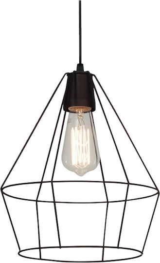 Elmark Pendant Light Black with Socket E27 20x200cm