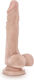 Dr. Skin Stud Muffin Glass Dildo with Balls and Suction Cup Beige 22cm