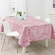 Flamingo Checkered Stain Resistant Paisley Pink 150x150cm