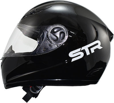 STR Bullet Black Motorradhelm Volles Gesicht ECE 22.05 693-30-3400000