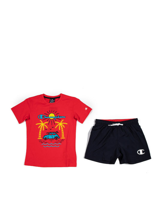 Champion Kinder Set mit Shorts Sommer 2Stück Rot