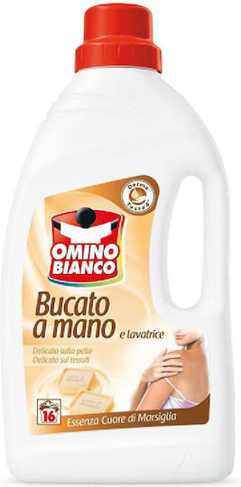 Omino Bianco Υγρό Απορρυπαντικό Ρούχων Μασσαλίας για Πλύσιμο στο Χέρι 1lt (16 Μεζούρες)