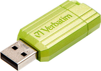 Verbatim PinStripe 64GB USB 2.0 Stick Green