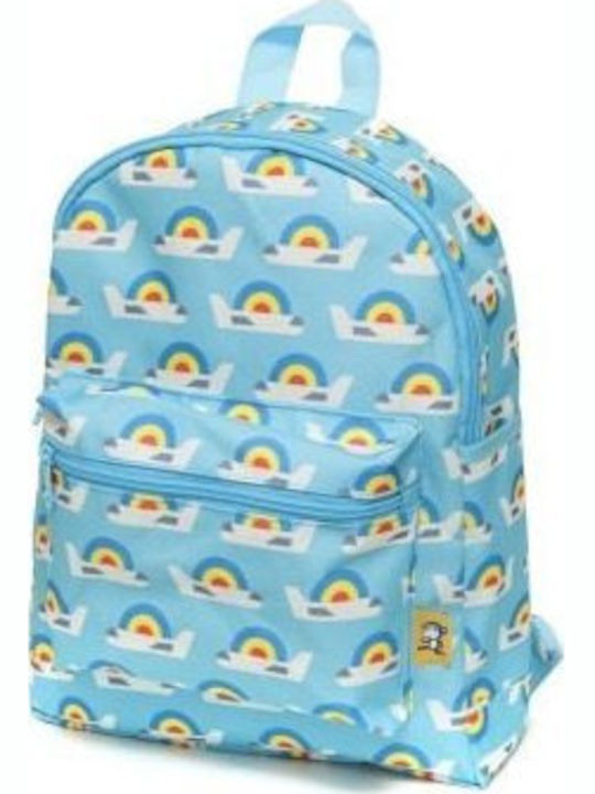 Petit Monkey Airplanes Schulranzen Rucksack Kindergarten in Hellblau Farbe