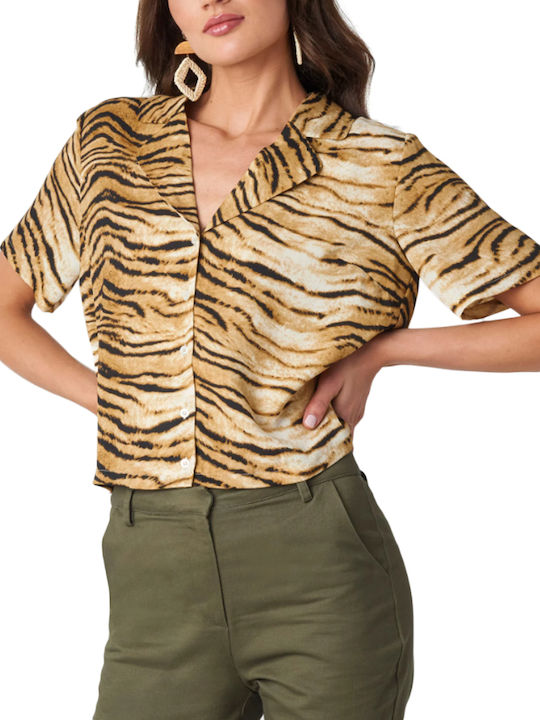 Women's Shirts Rut N Circle | Sofi Camp | Womens Shirts Tiger Print U20S-20-01-75
