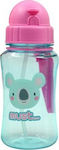 Must Kids Plastic Water Bottle with Straw 579717 Pink 350ml