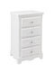 Schubladen Aufbewahrung Blanc mit 4 Schubladen White L40xB30xH76cm