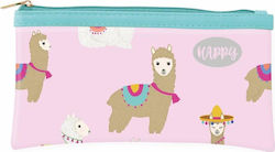 Uni Pap Happy Llama Spree Pencil Case Pink Uni Pap Happy Llama Spree Pencil Case Pink