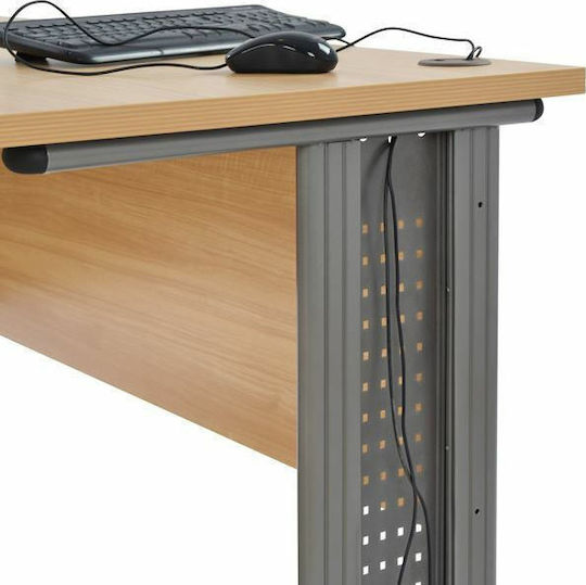 Birou Profesional Din Lemn Bej Cu Picioare Metalice 120x72x75cm