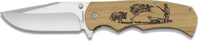 Martinez Albainox Natural Wood Pocket Knife Brown with Blade made of Stainless Steel