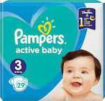 Pampers Active Baby Πάνες με Αυτοκόλλητο No. 3 για 6-10kg 29τμχ