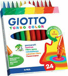 Giotto Turbo Color Μαρκαδόροι Ζωγραφικής Λεπτοί σε 24 Χρώματα