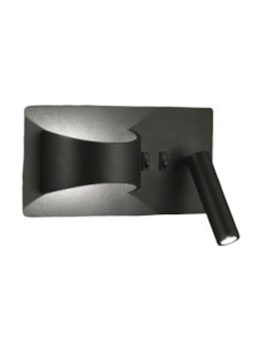 Viokef Jake Modern Wall Lamp with Integrated LED and Warm White Light Black Width 26cm