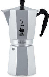 Bialetti Moka Express Aluminum 0001167 Stovetop Espresso Pot 18 Cups Argint