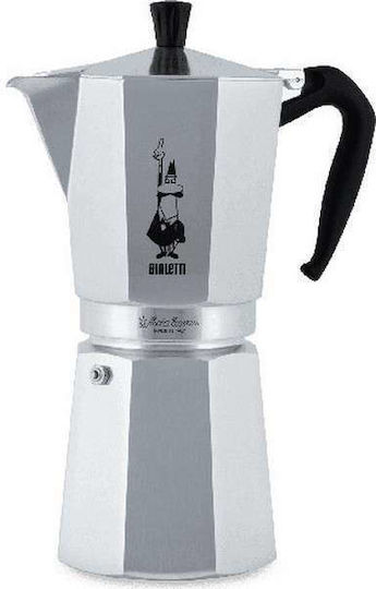 Bialetti Moka Express Алуминиево Кафеварка За Еспресо 18 Чаши Сребристо