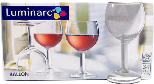 Luminarc Ballon Set Brillen Rotwein Glas 190ml 3 Stück