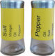 Set Sare și Piper Sticlă Yellow 2buc