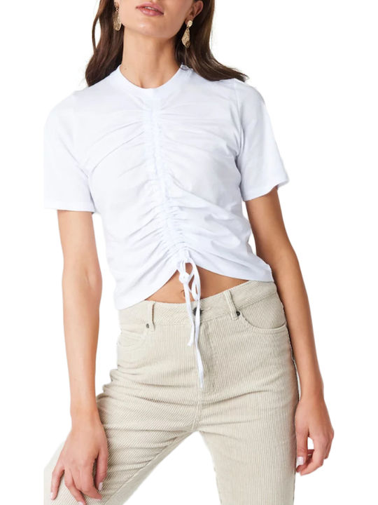 Damenblusen Rut N Circle | Ellen Drawstring Top | Damen T-Shirts Weiß U20S-20-01-52