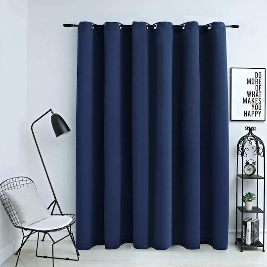 vidaXL Vorhang mit Grommets Blau 245x290cm