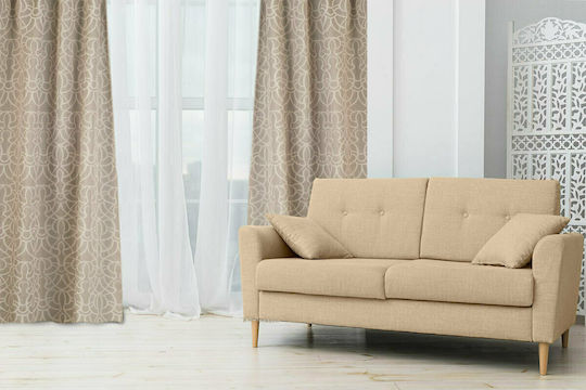 Omega Home Perdea Cu Coafură Bej 145x270 Cm