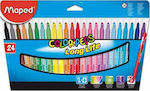 Maped Color'Peps Long Life Washable Drawing Markers Set 24 Colors