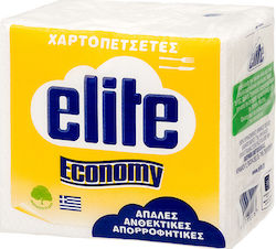 Economy 53 Napkins Single Ply White 28x30cm