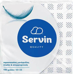 Servin Quality 100 Χαρτοπετσέτες Μονόφυλλες 186gr