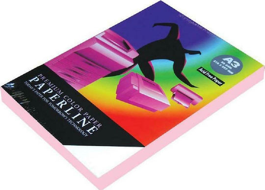 Paperline Premium Color Paper Hârtie de Imprimare A3 80gr/m² 1x500 foi Roz 18236-12