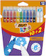 BIC Kids Color Erase Μαρκαδόροι Ζωγραφικής 2mm Μαγικοί Σετ 12 χρώματα
