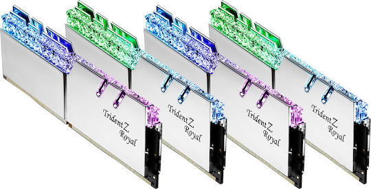 G.Skill Trident Z Royal 64GB DDR4 RAM cu 4 module (4x16GB) și Viteză 3600 pentru Desktop