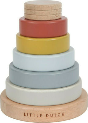 Little Dutch Stacking Toy Stacking Rings Pure & Nature made of Wood for 12++ Months