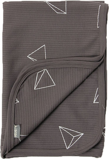 Minene Decke Wickeltücher für Kinderzimmer Triangles Waffel Gray 75x100cm