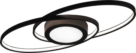 Trio Lighting Galaxy Πλαφονιέρα Οροφής 57εκ. Μαύρη με Ενσωματωμένο LED