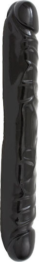 Doc Johnson Jr. Veined Double Header Διπλό Dildo Μαύρο 30cm
